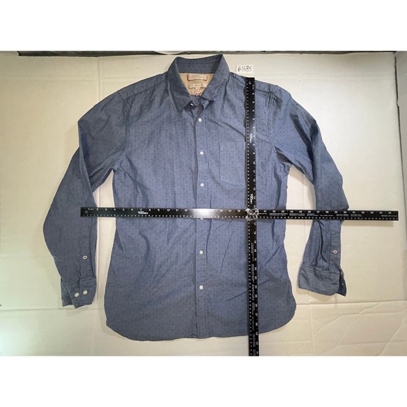 Banana Republic Heritage Collection Mens Blue Tailored Slim Fit Shirt Large - Picture 4 of 5